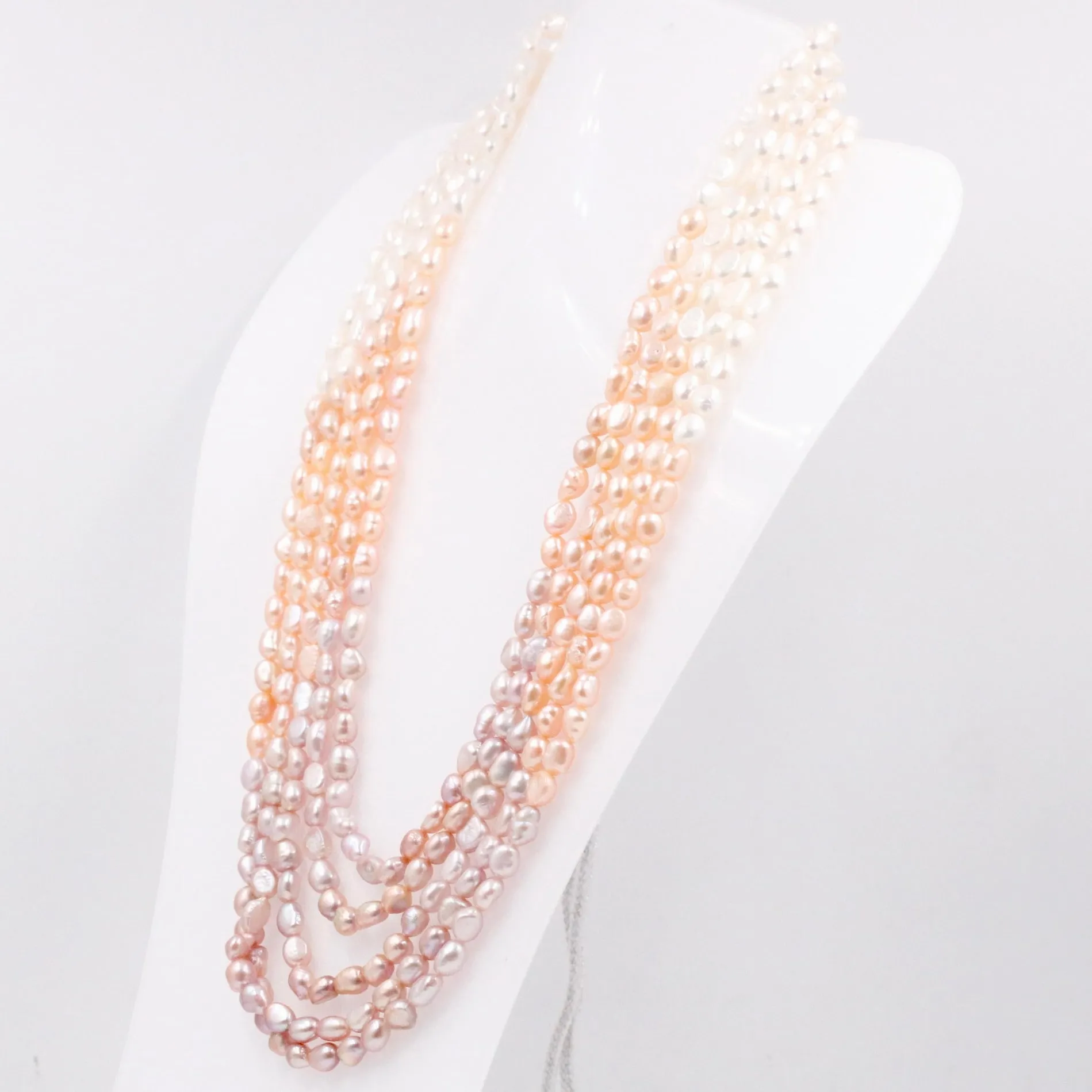 Shaded Pearl Necklace Layered Necklace Cultured Pearl Beaded Necklace Indian Necklace Sarafa Necklace Multi Strand Necklace SKU: 6143307