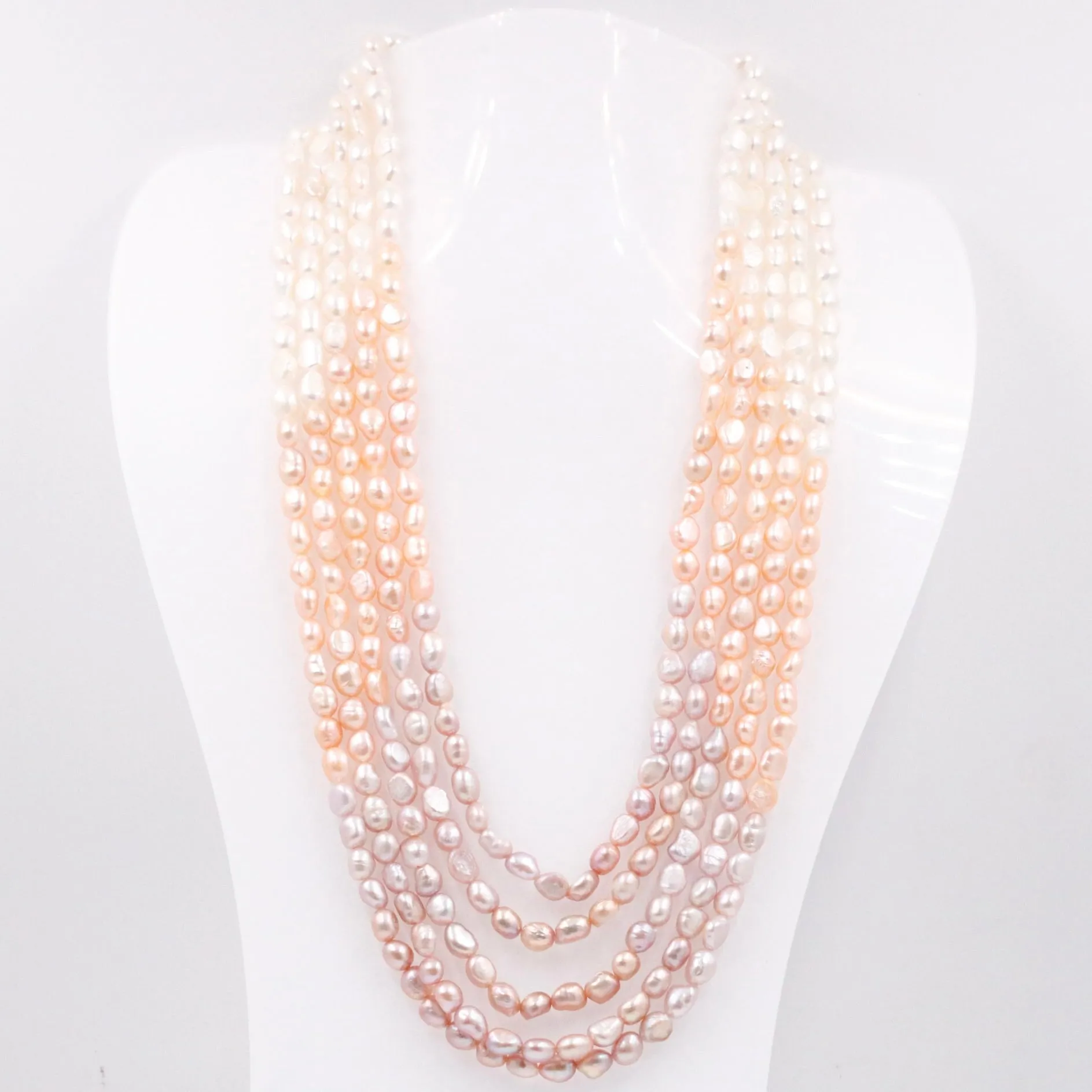 Shaded Pearl Necklace Layered Necklace Cultured Pearl Beaded Necklace Indian Necklace Sarafa Necklace Multi Strand Necklace SKU: 6143307