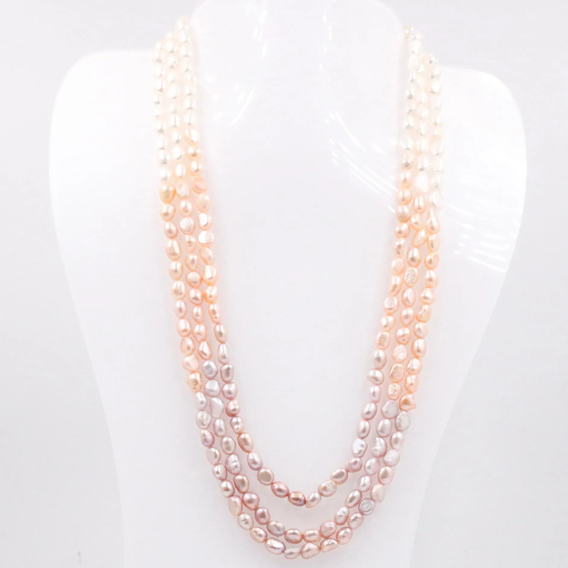 Shaded Pearl Necklace Layered Necklace Cultured Pearl Beaded Necklace Indian Necklace Sarafa Necklace Multi Strand Necklace SKU: 6143307