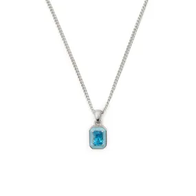 Silver Blue Blush Necklace - Limited Edition