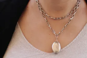 SILVER Locket Necklace