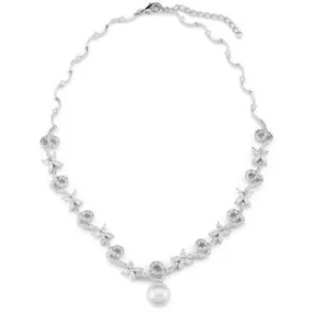 Silvia Cubic Zirconia and Pearl Necklace