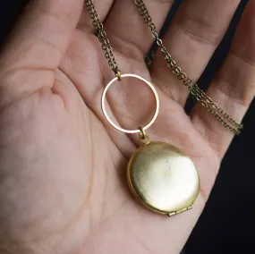 Simple Gold Circle Locket