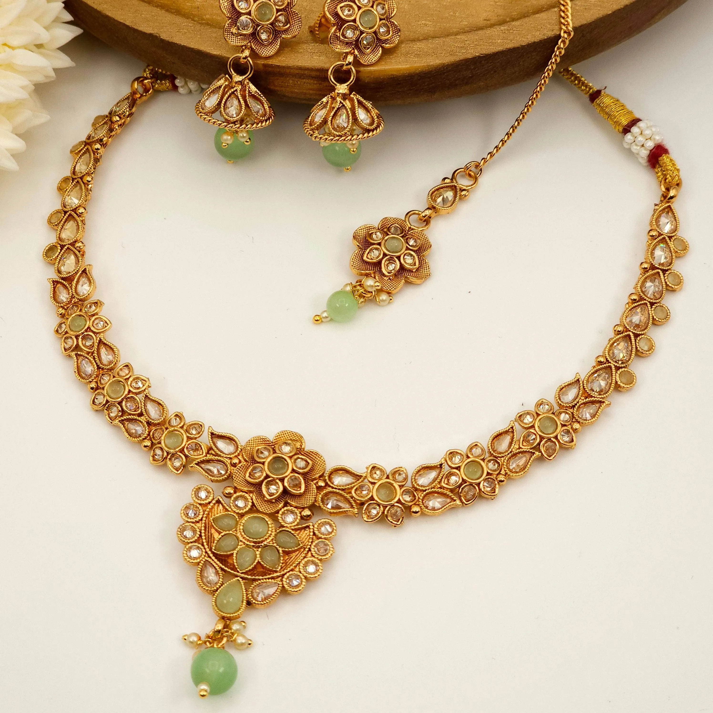 Simran Necklace Set - Available in Three Stunning Colors