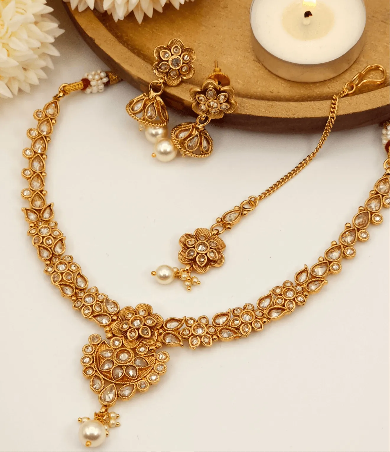 Simran Necklace Set - Available in Three Stunning Colors