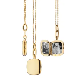 Slim Viv Gold Locket Necklace