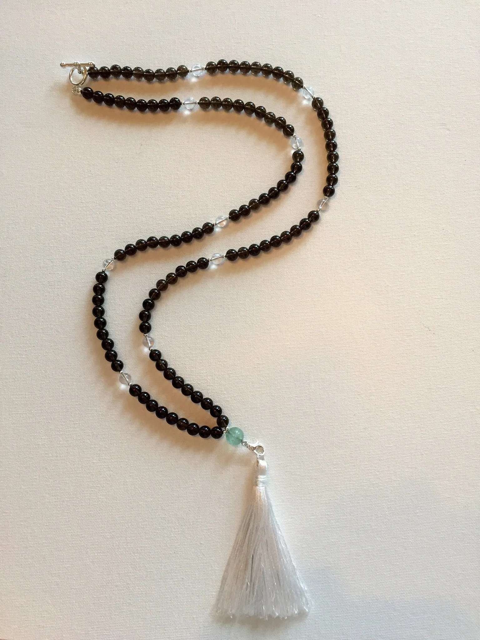 Smoky Quartz Mala Interchangeable Necklace