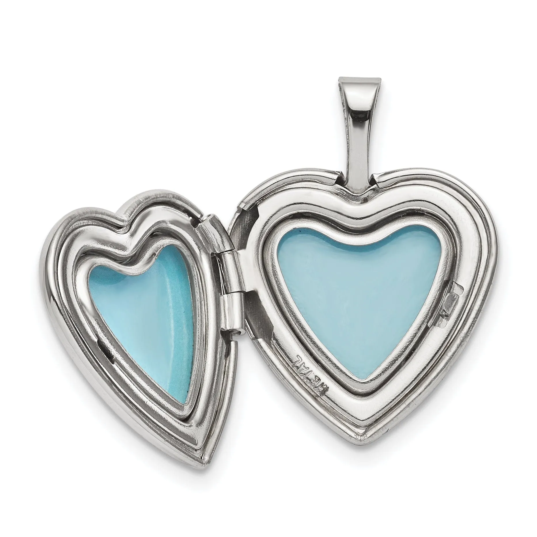 Sterling Silver 16mm Paw Print Heart Locket