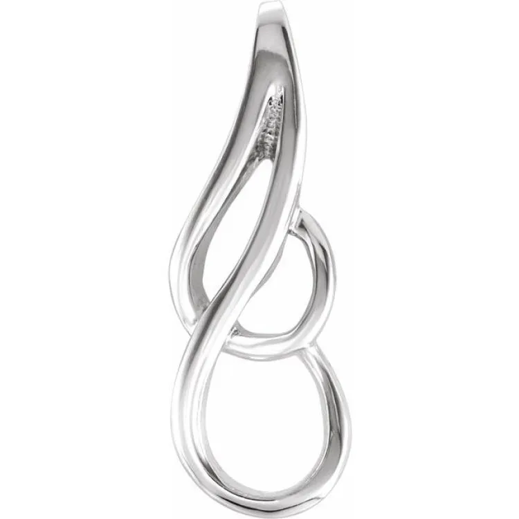 Sterling Silver 22x8.5 mm Freeform Pendant