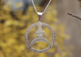 Sterling Silver Handmade Stupa Pendant