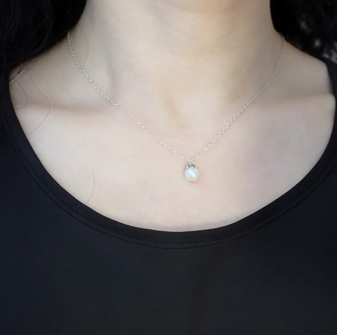 Sterling Silver Pearl Necklace