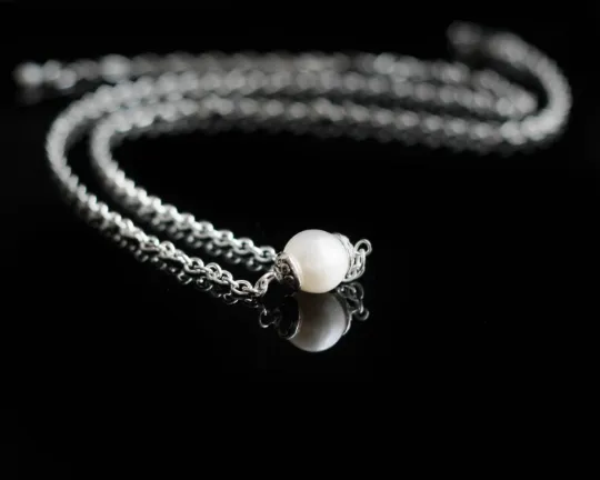 Sterling Silver Pearl Necklace