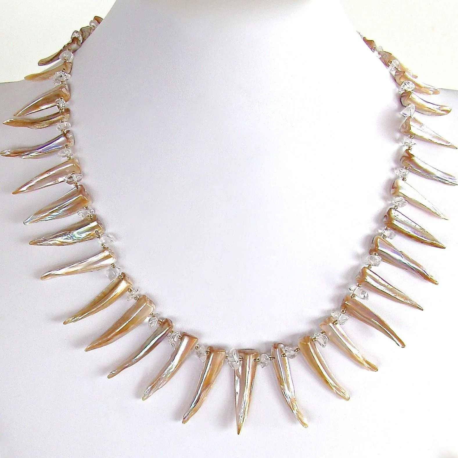 Super Nova: 19" Mother of Pearl Statement Necklace