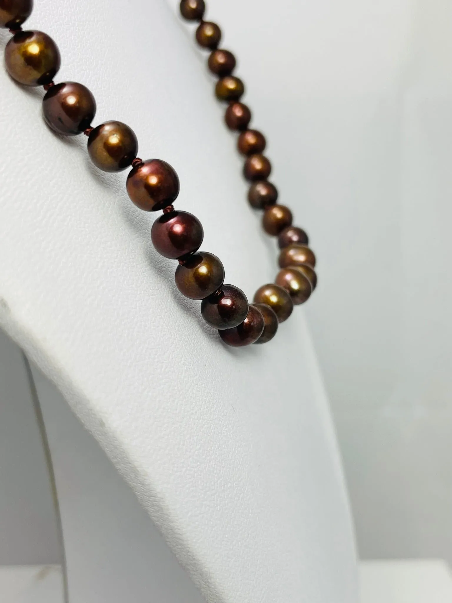 Sweet 18" Dyed Cultured Freshwater Pearl 14k Gold Necklace!