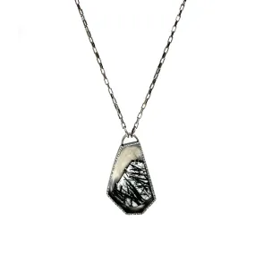 Tourmalated Quartz Angled Necklace