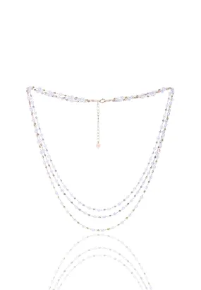 Tricolor Gold Pearl Necklace