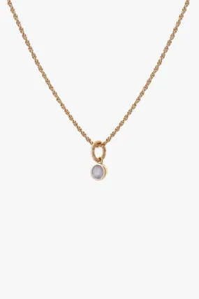 Tutti & Co Birthstone Necklace Gold- Pearl (JUNE) -NE620G