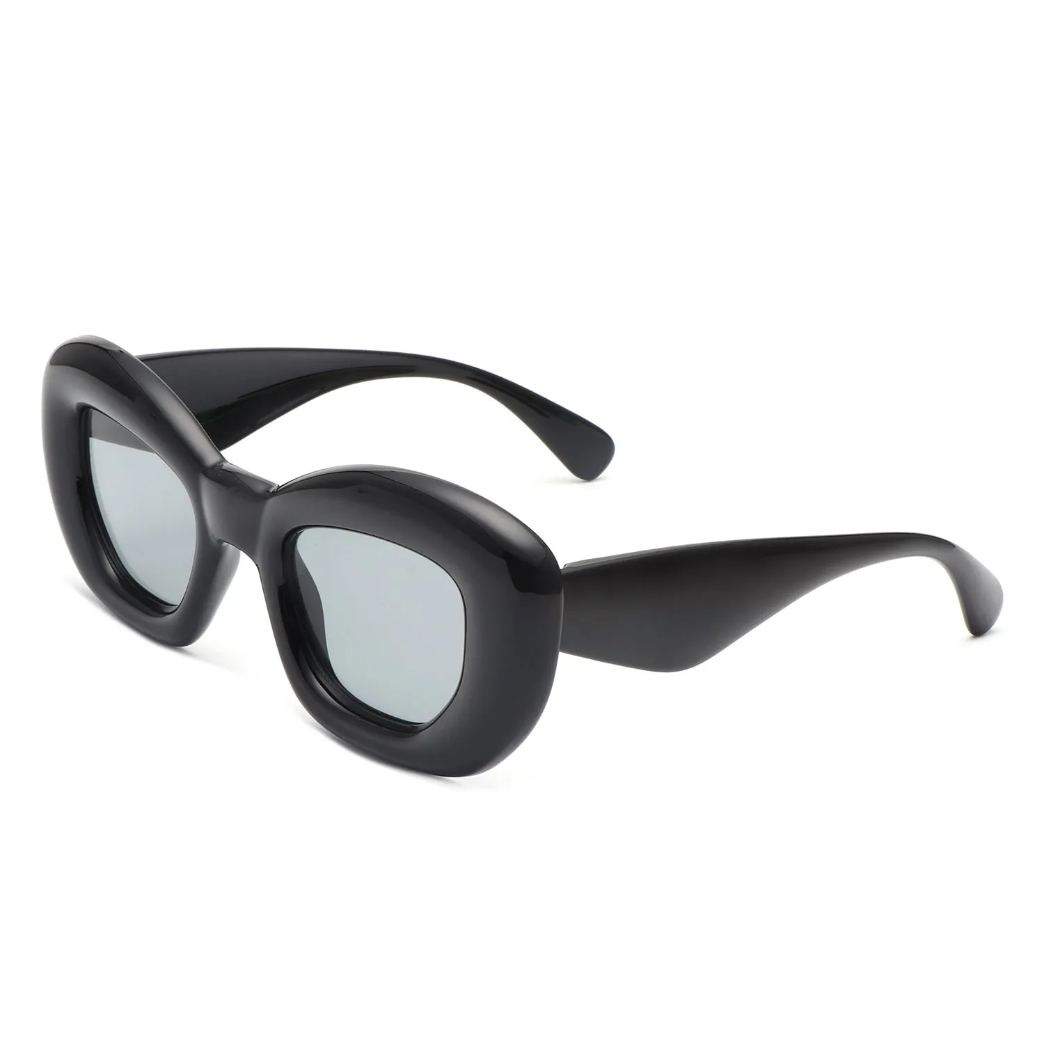 Uplos - Square Thick Frame Women Fashion Cat Eye Sunglasses