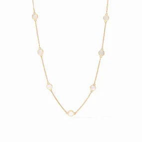 Valencia Delicate Station Necklace - Mother of Pearl