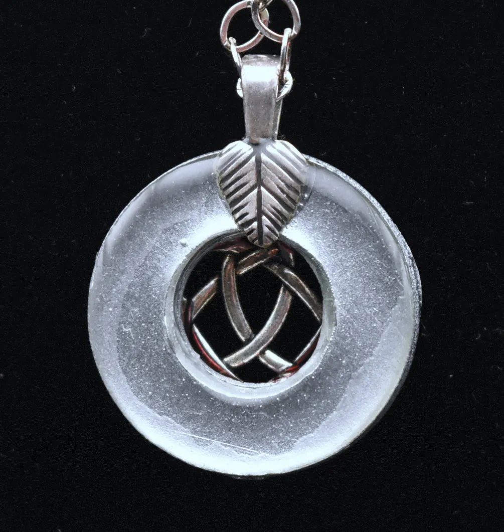 Vintage Heart Celtic Knot Pendant on Sterling Silver Chain Necklace - 20.5"