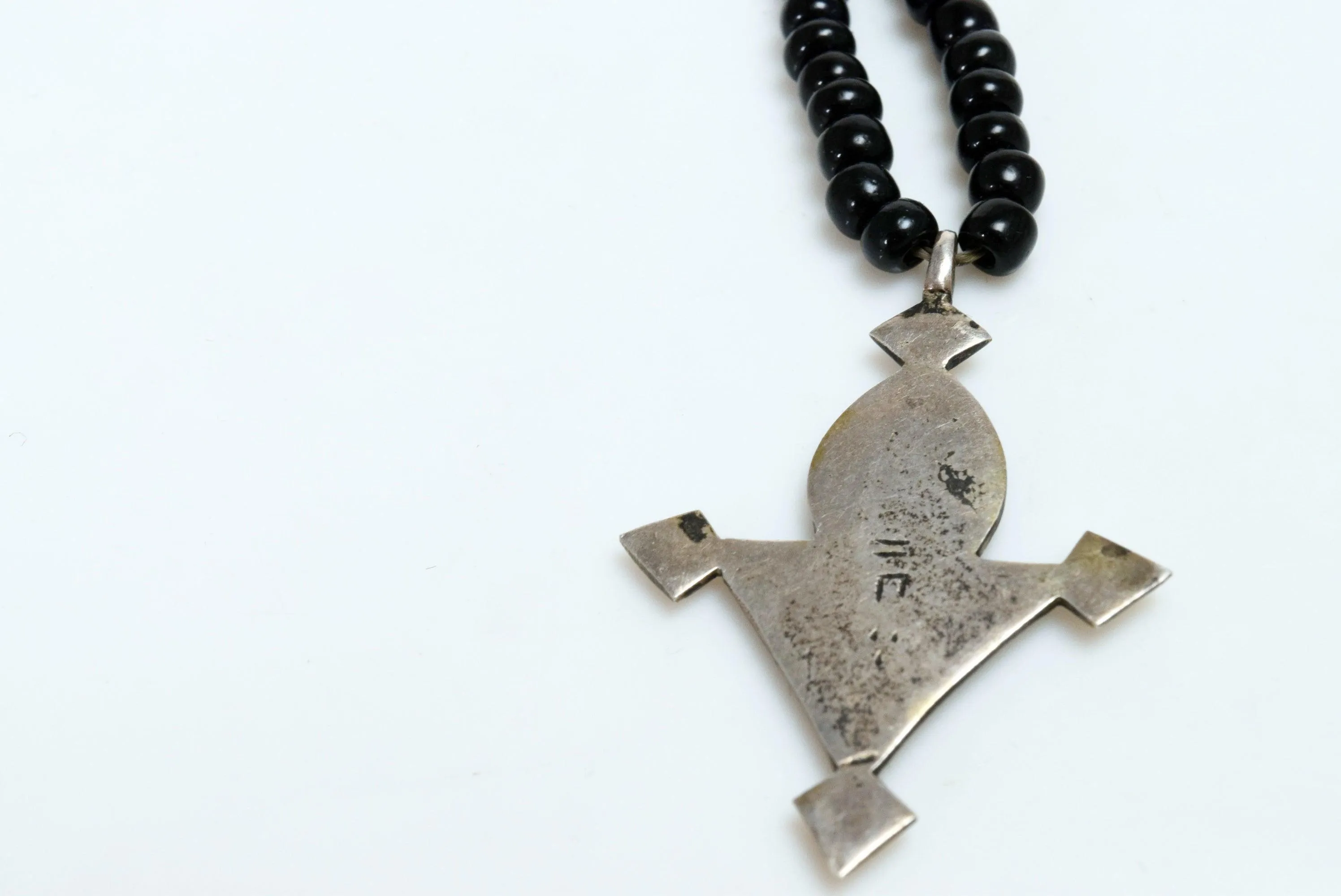 Vintage Tuareg Silver Necklace with Southern Cross Signed