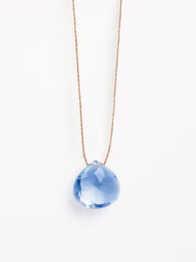 Wanderlust Life Fine Cord Necklace - California Blue Quartz