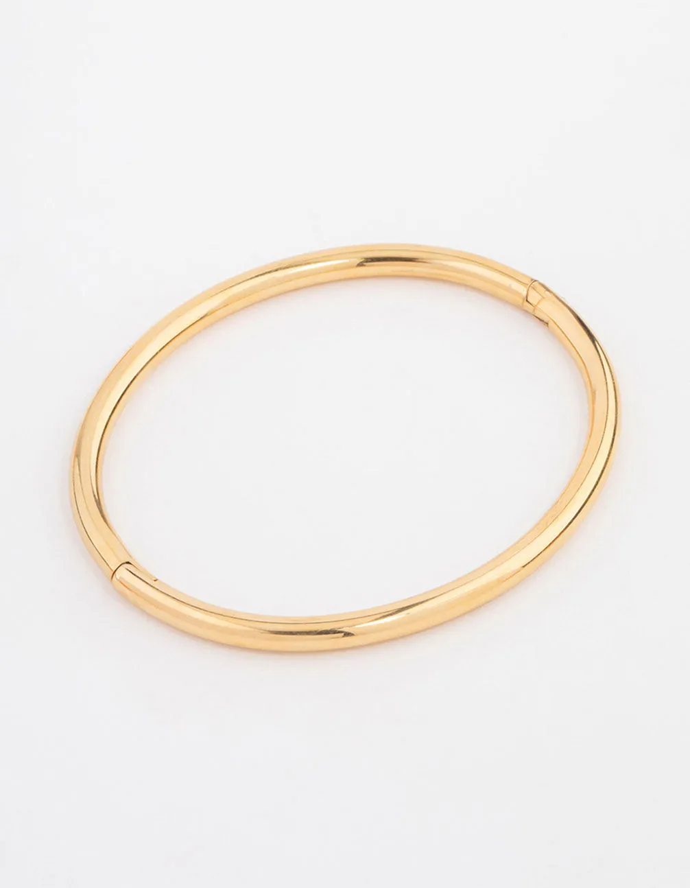 Waterproof Gold Plated Stainless Steel Simple Hinge Bracelet