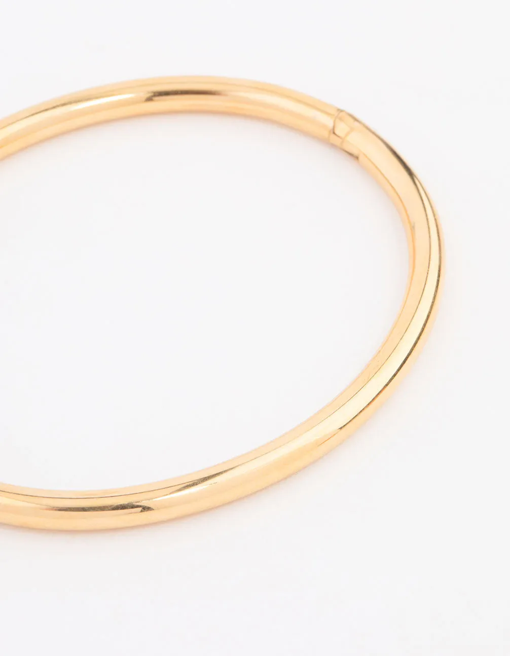 Waterproof Gold Plated Stainless Steel Simple Hinge Bracelet