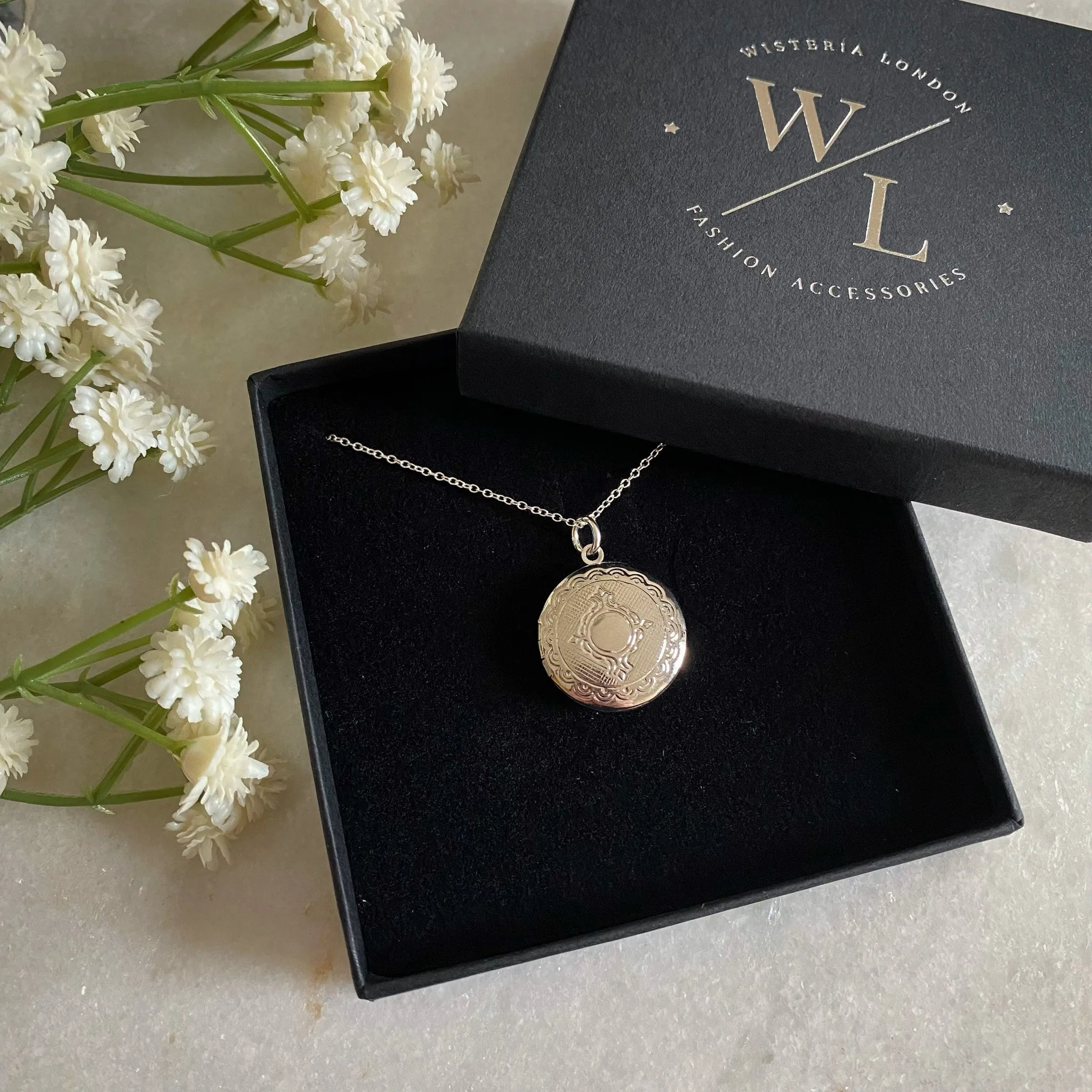 Wisteria London Martha Silver Filigree Locket