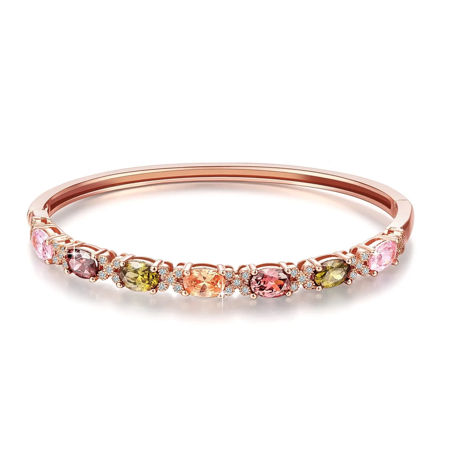 Yellow Chimes Multicolor AAA Grade Swiss Cz Rose Gold Plated Bracelet for Women & Girls