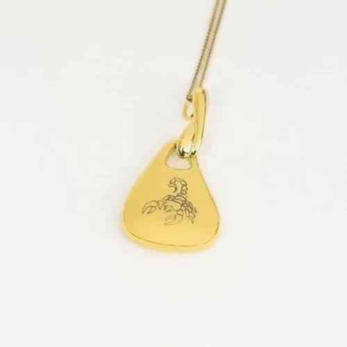 Yellow Gold Plated Sensory Organic Pendant (P5090)